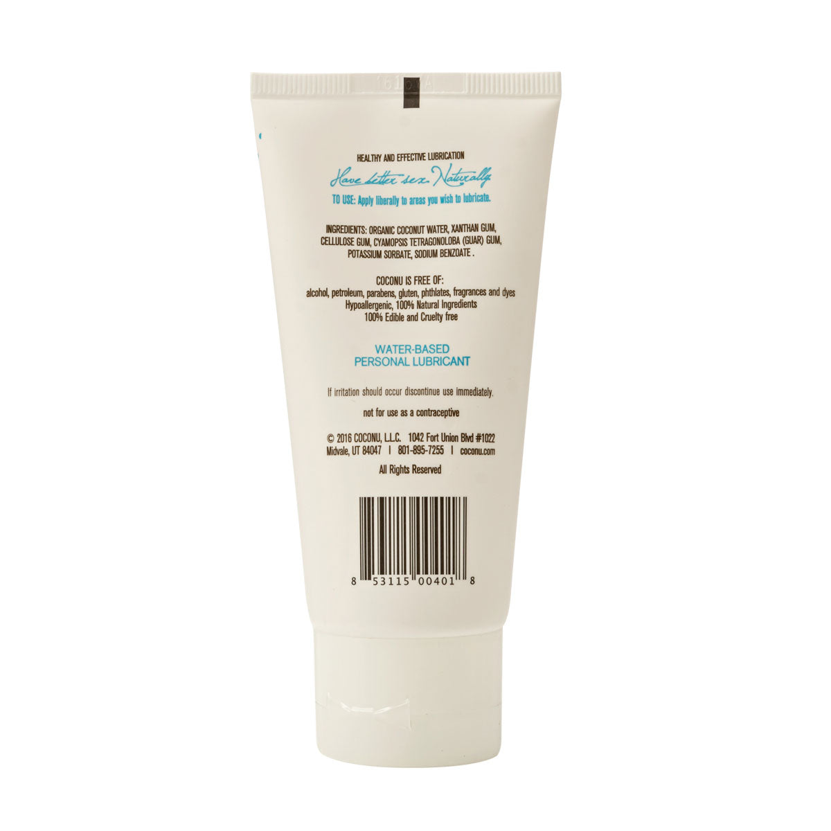 Coconu Water-Based Organic Lubricant 3oz