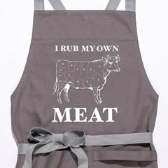 I Rub My Own Meat Apron Dark Grey